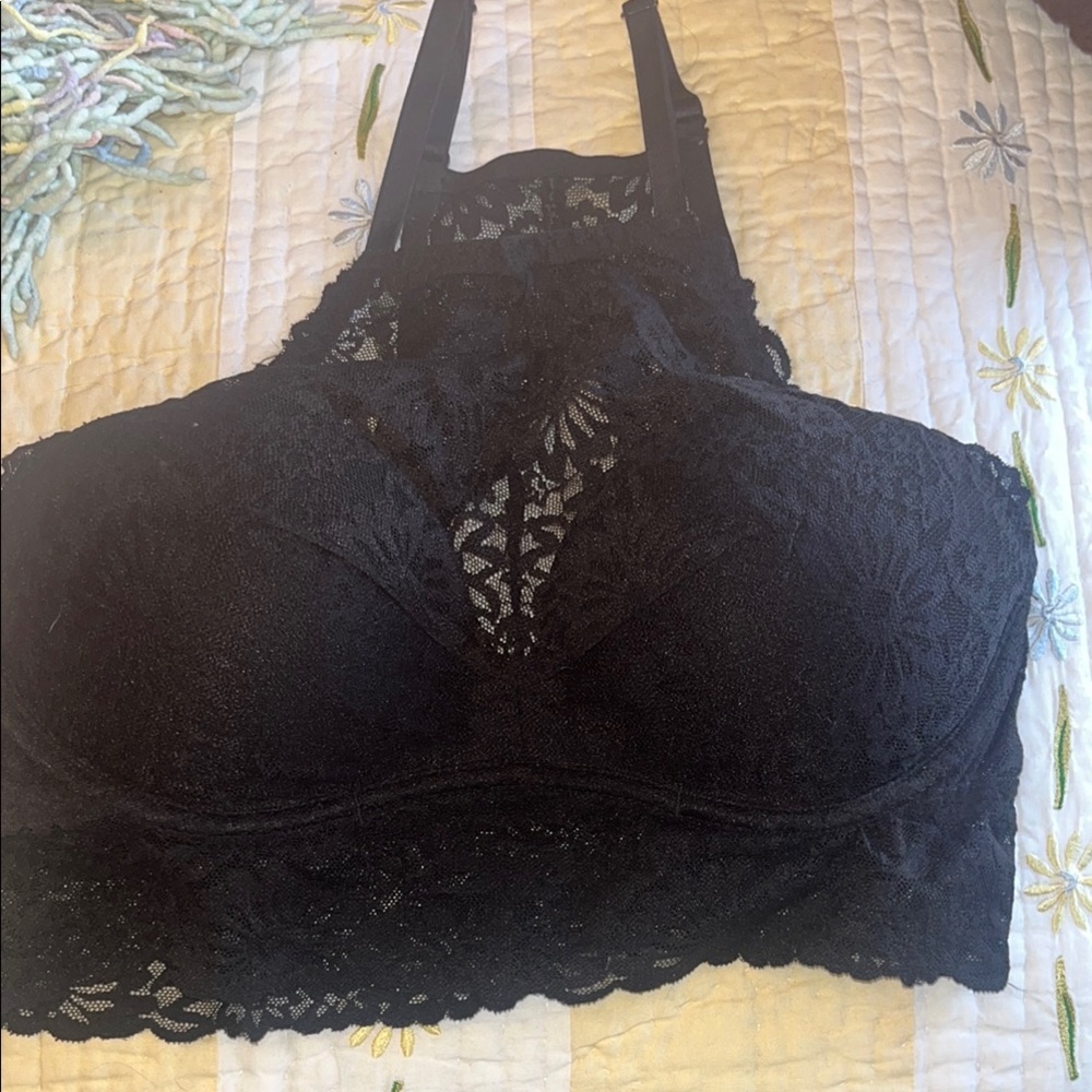 NWT—PINK Victoria's Secret Black Lace Bralette Intimates